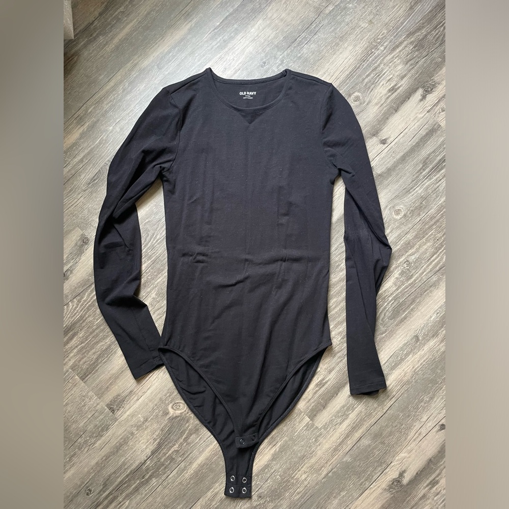 Black Old Navy bodysuit.  Size medium, tall.